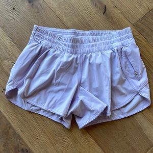 Lululemon pale lilac running shorts. 4” inseam, size 10, lined!